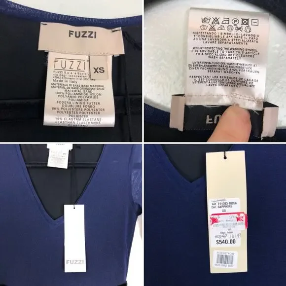 Fuzzi Velvet Long Sleeve Asymmetrical Maxi Dress - Picture 15 of 16